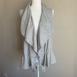 Bebe Heather Gray Sweatshirt Vest Women’s S 105UD102-H661 Casual Y2K Athleisure